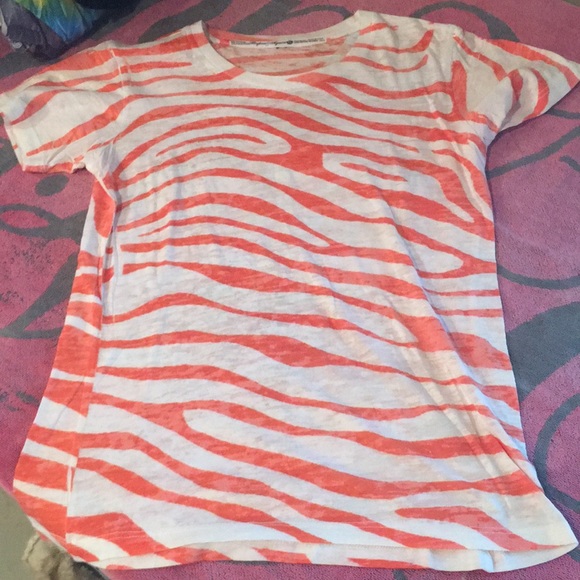 Cute orange and white tee, "Before & Again" , fits like a small/medium - Picture 1 of 4